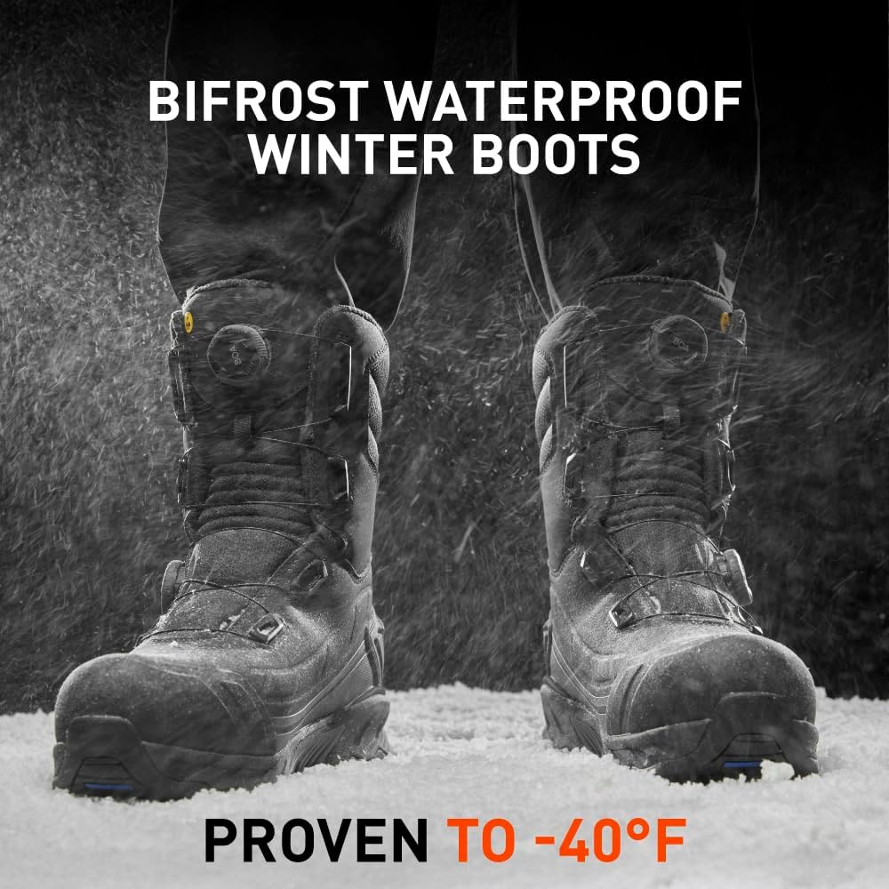 Helly-Hansen Bifrost BOA мужские зимние рабочие ботинки waterproof - кожа с технологией Solarcore, утеплитель Primaloft 400 г, нескользящая подошва, защита от электростатического разряда Helly Hansen, 990 Black — фото 2