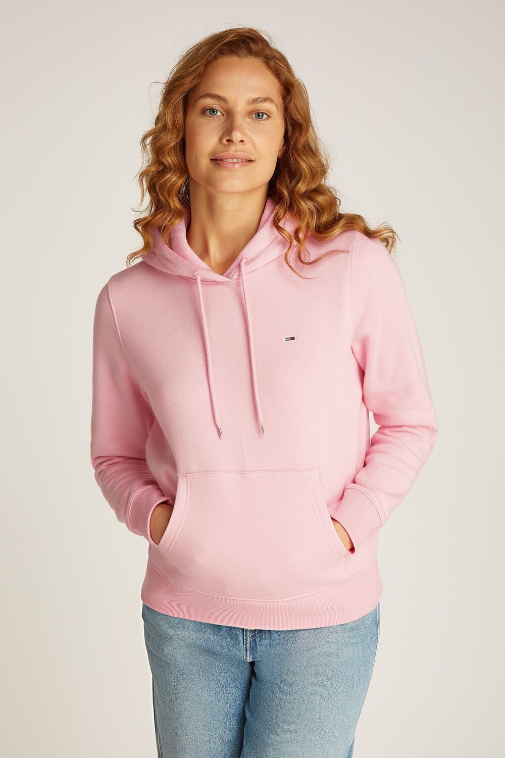 

Толстовка Regular fit flag Tommy Jeans, розовый