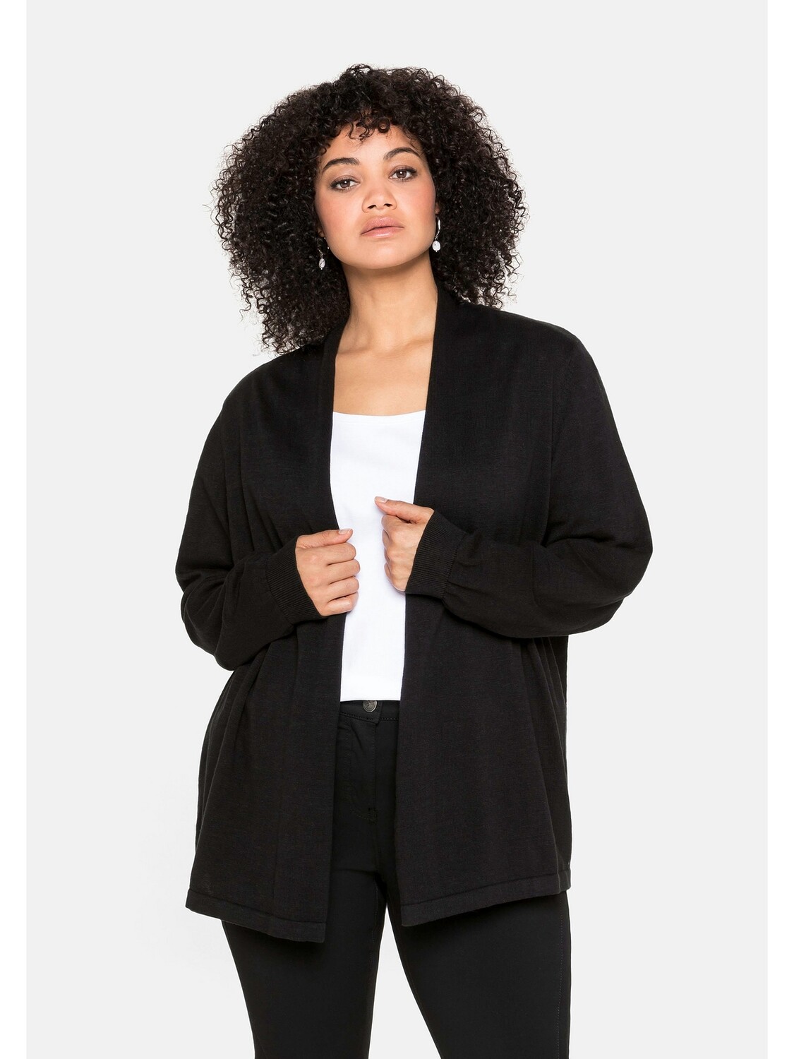 

Кардиган sheego Strickjacke, черный