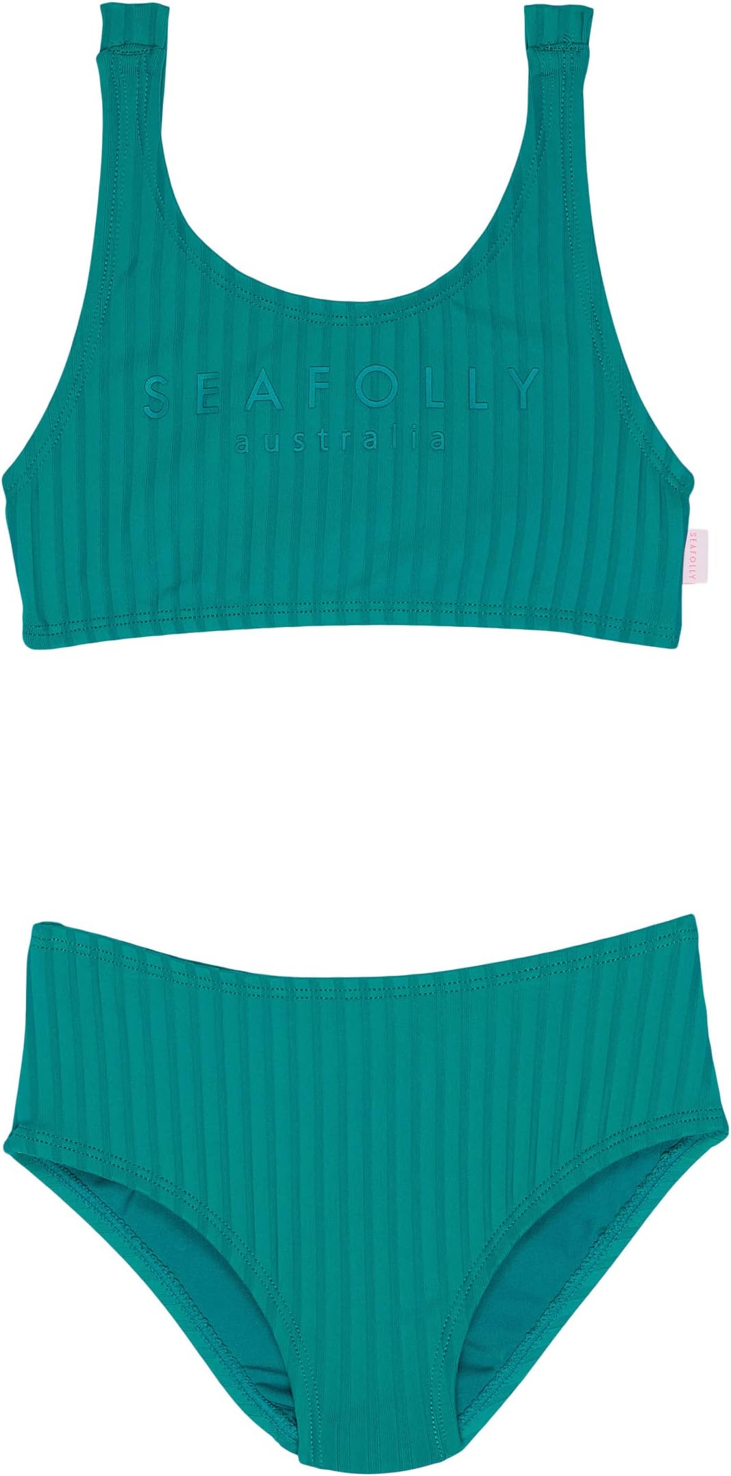 

Купальник Seafolly Kids Summer Essentials Tie Back Bikini, цвет Forest