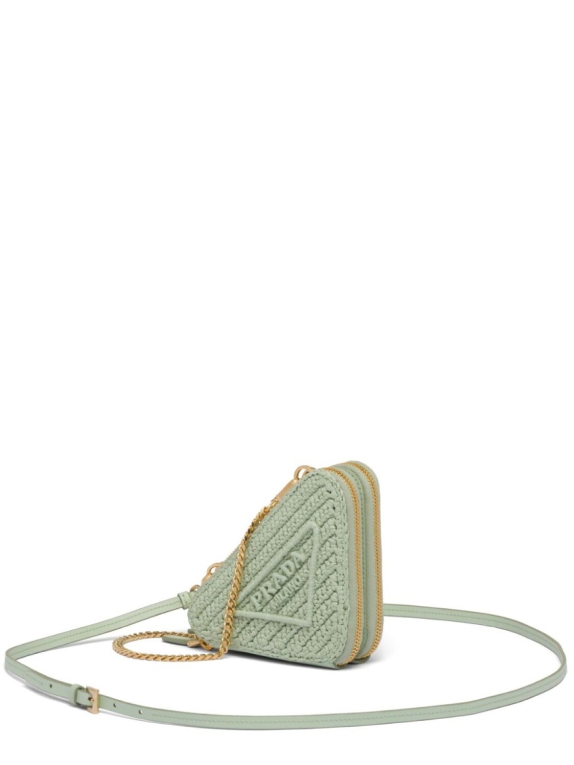 

Мини-сумка с логотипом Prada, зеленый