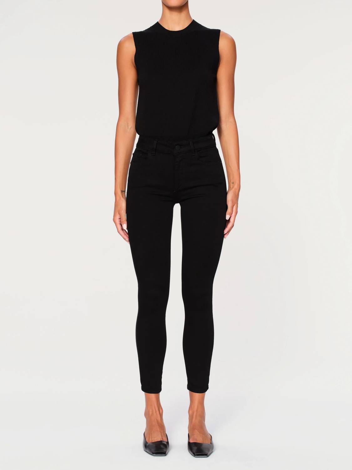 

Укороченные джинсы Florence Skinny Mid Rise Instasculpt In Hail DL1961 - Women's