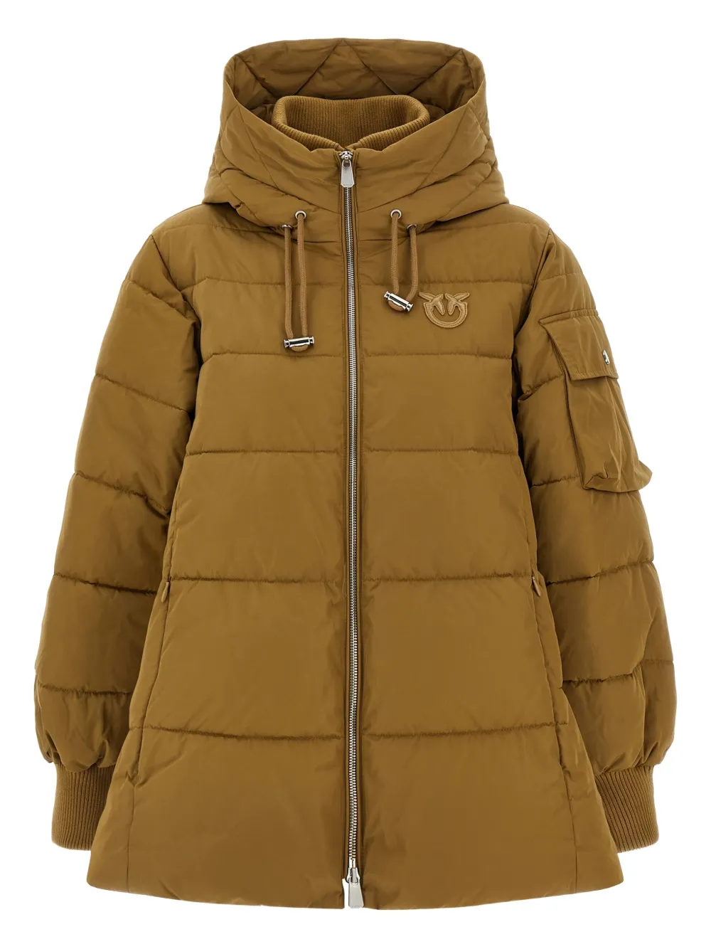 

Стеганый пуховик Crusca PINKO, коричневый