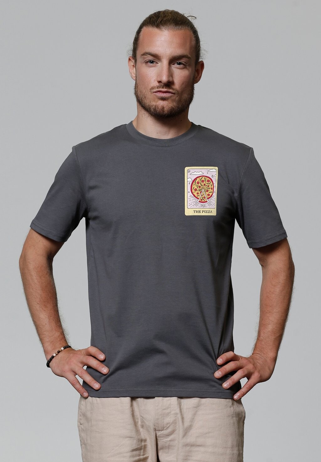 

Футболка с принтом TAROT THE PIZZA watapparel, антрацит