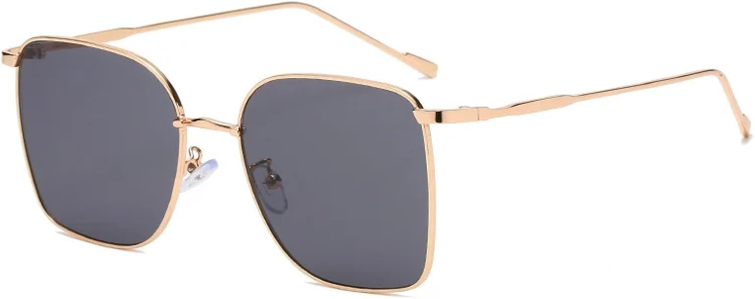 

Солнцезащитные очки с защитой от УФ-излучения UV400 | Металлические, большие, черные | Для женщин и мужчин, для занятий спортом на открытом воздухе и вождения DSVIGF, Black