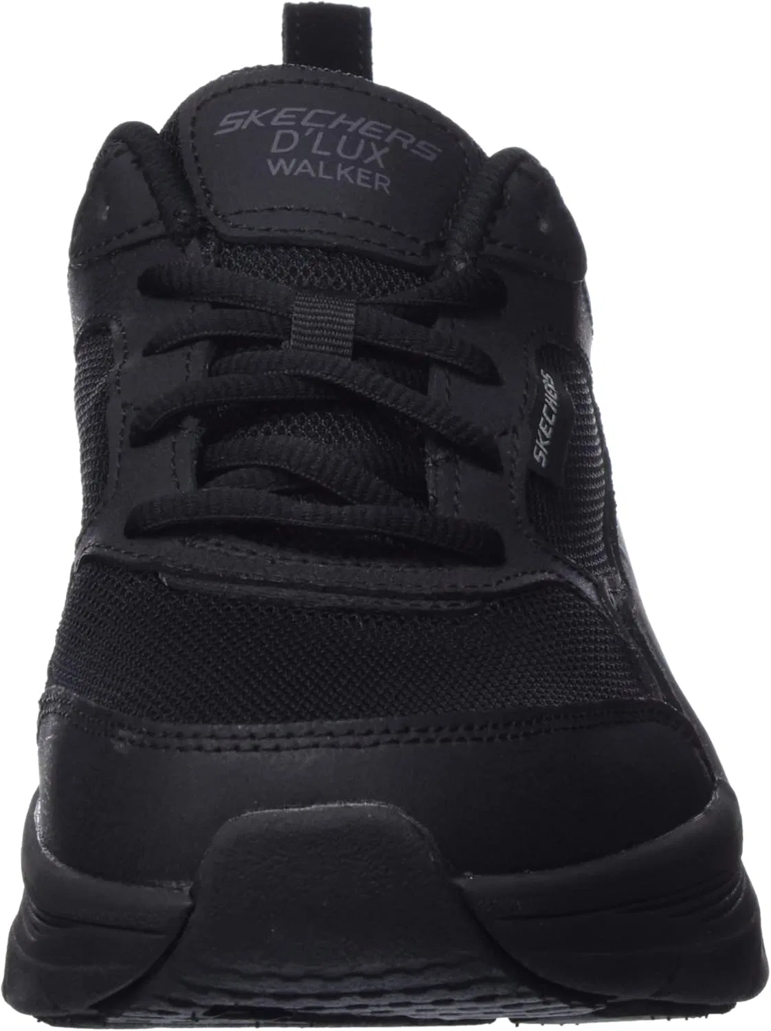 Мужские кроссовки Skechers D'lux Walker-New Moment, Black Leather Net Black Trim — фото 2