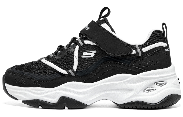 

Skechers Низкие детские кроссовки-амортизаторы для девочек, черные, белые