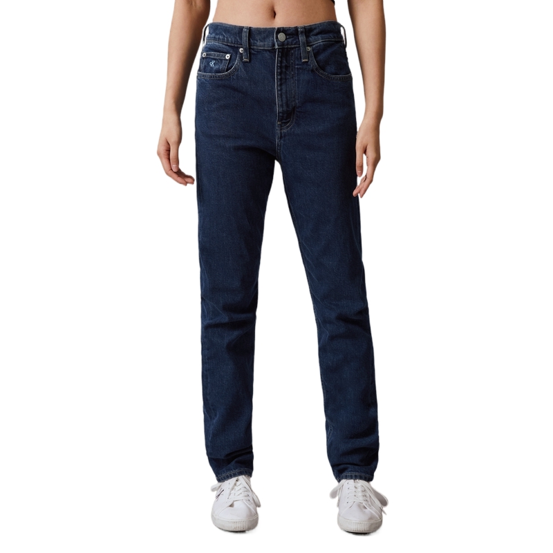 CALVIN KLEIN Jeans Женские джинсы темно-синие, 1BJ-Denim Dark Blue — фото 4