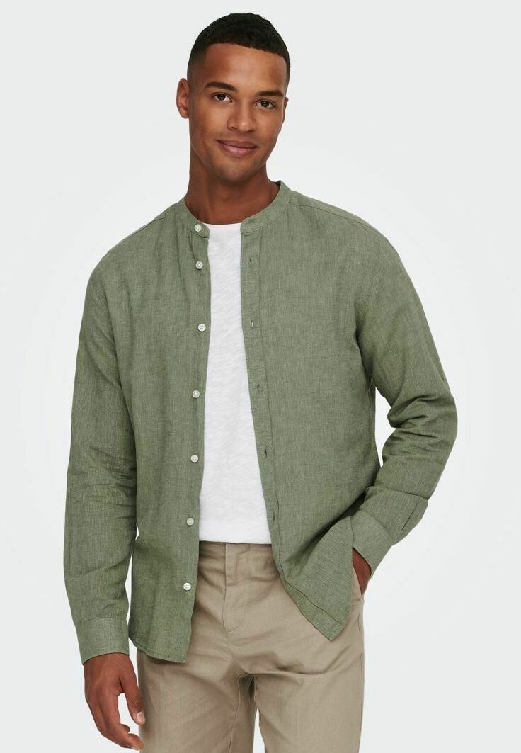 

Рубашка Onscaiden Solid Mao Only & Sons, цвет swamp