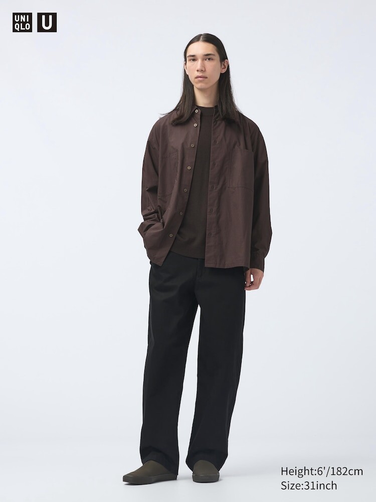 

Широкие брюки-чинос Uniqlo, цвет 09 черный