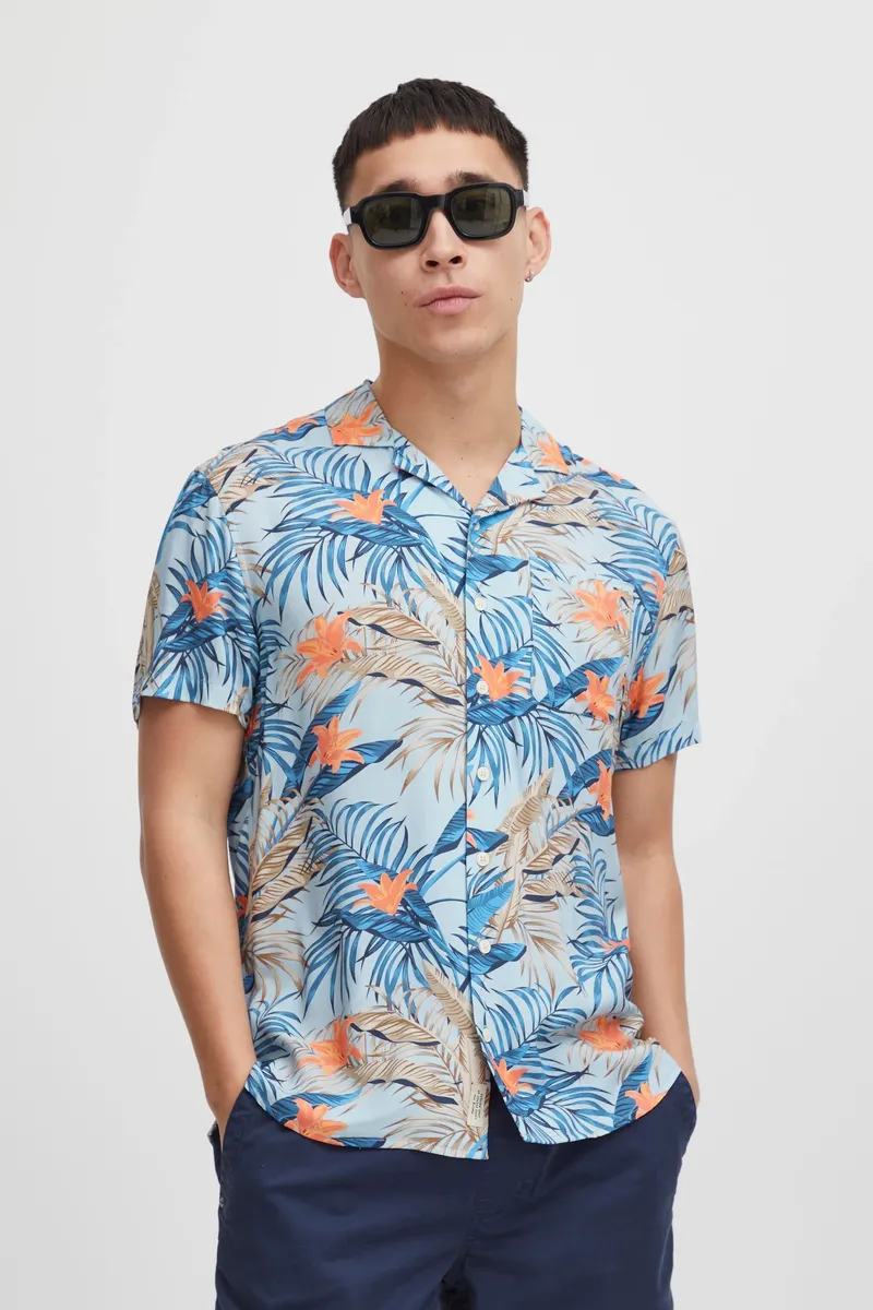 

Рубашка с короткими рукавами из смеси "BLEND BHShirt", синий