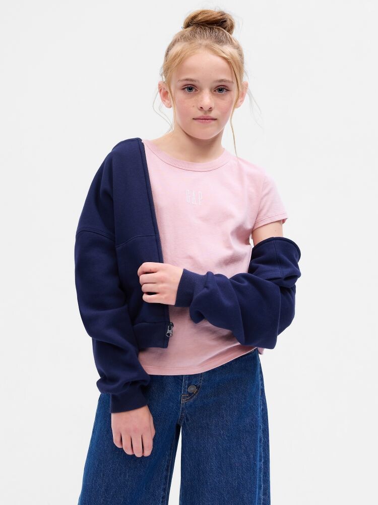 Детская футболка с логотипом Gap, розовый