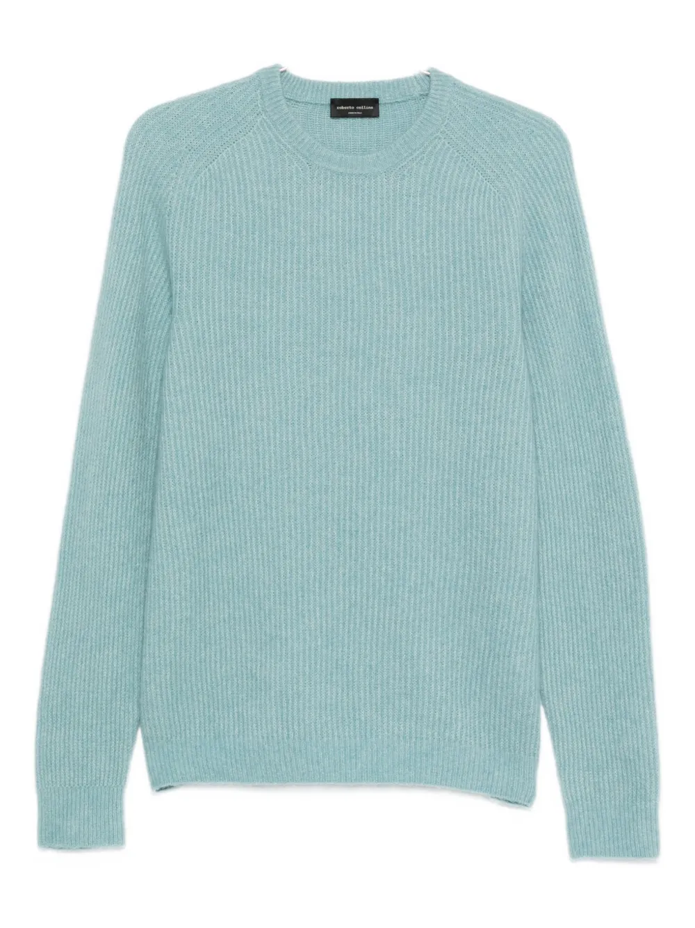 

Вязаный свитер с круглым вырезом Roberto Collina, синий