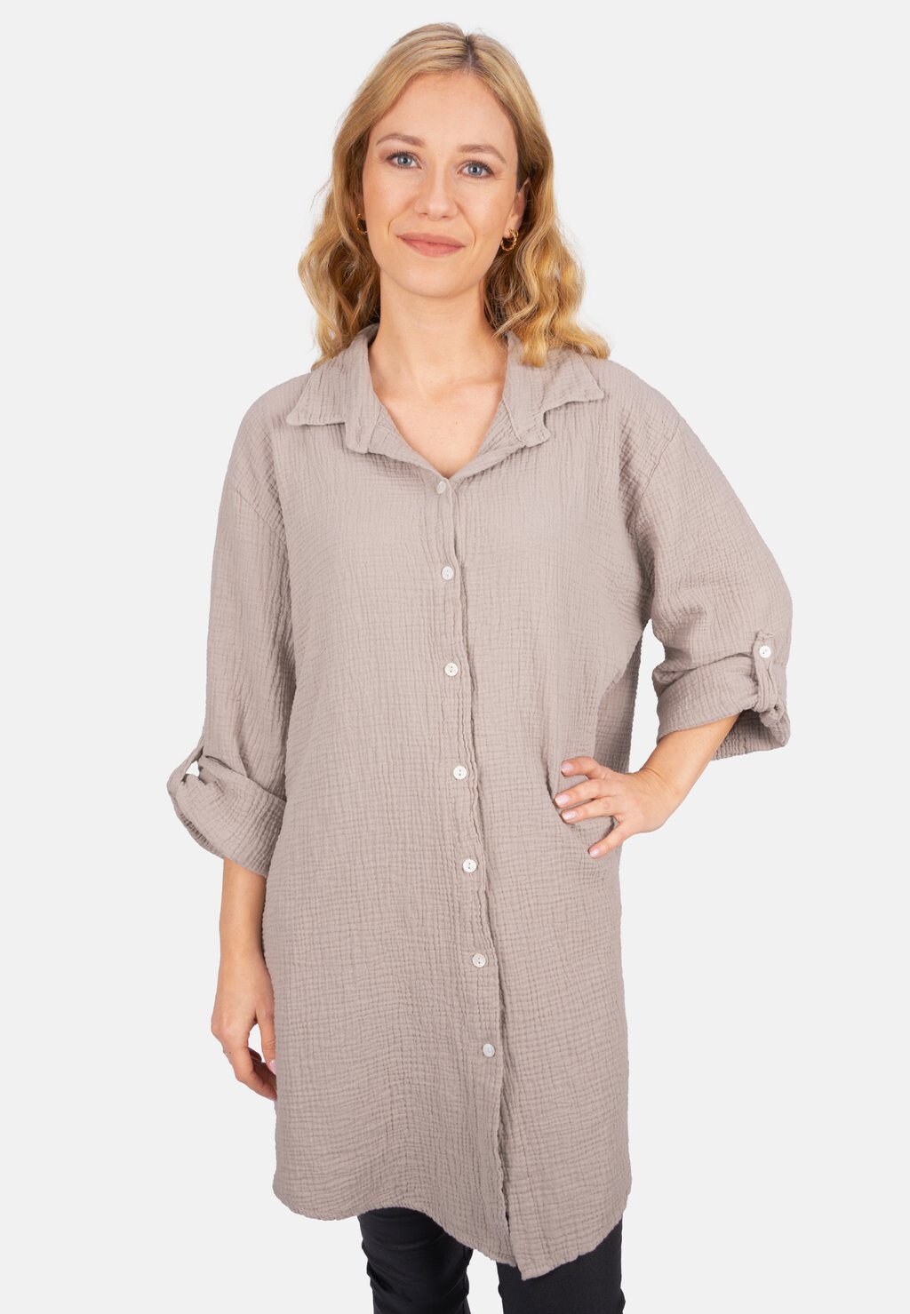 

Блузка-рубашка Jessy Oversized Seasons Of April, цвет taupe