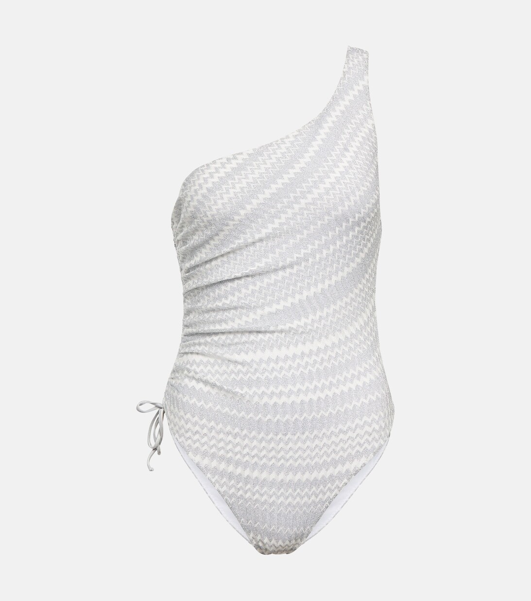 

Купальник на одно плечо с зигзагом Missoni, белый
