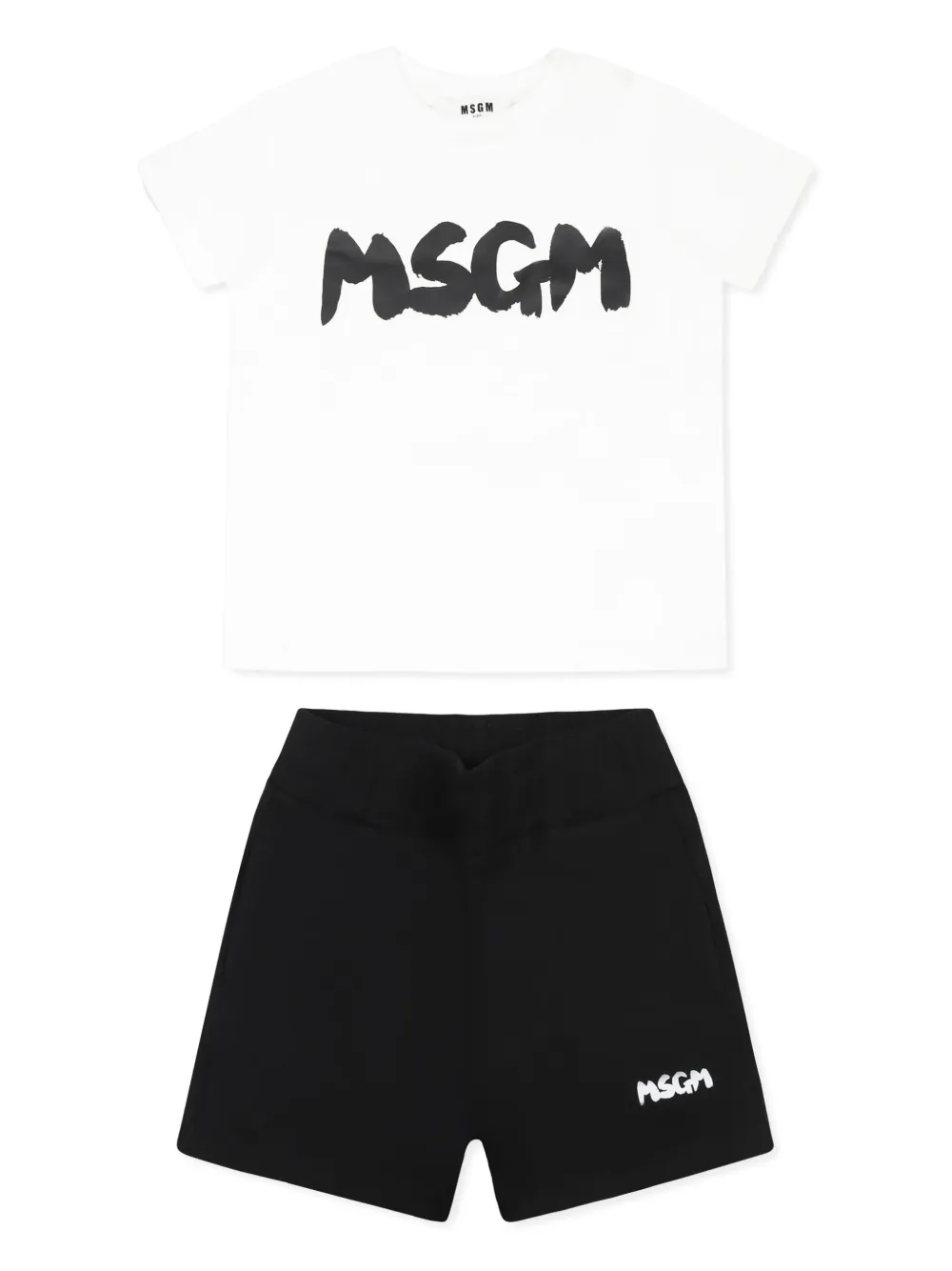 

Комплект из боди и шортов MSGM Kids, черный