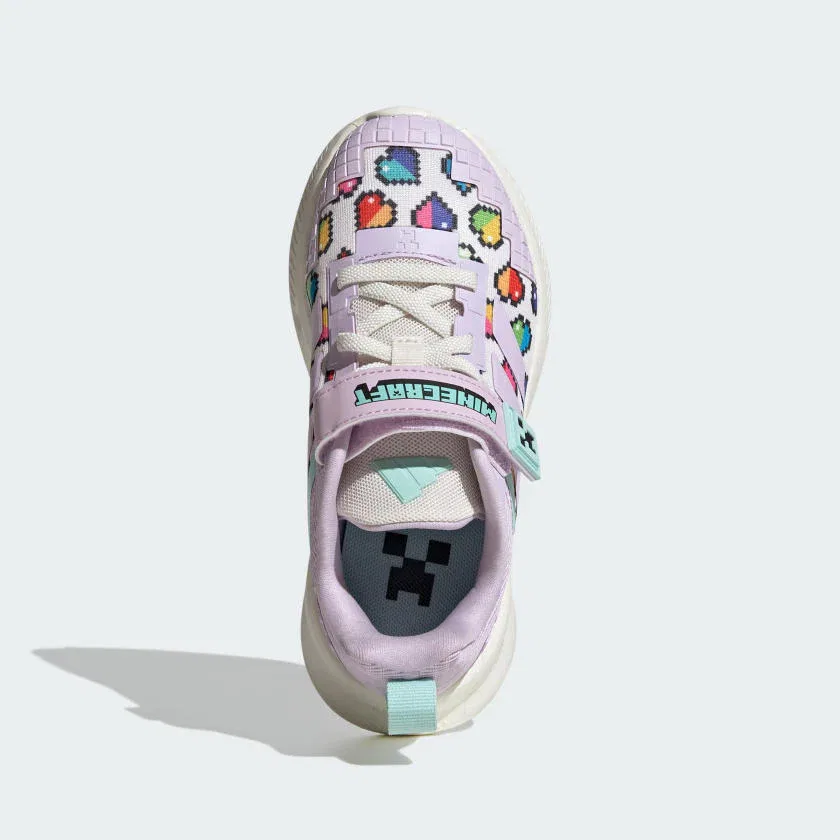 Детские кроссовки adidas MINECRAFT FORTARUN 4.0, Ice Lavender / Ice Lavender / Semi Flash — фото 3