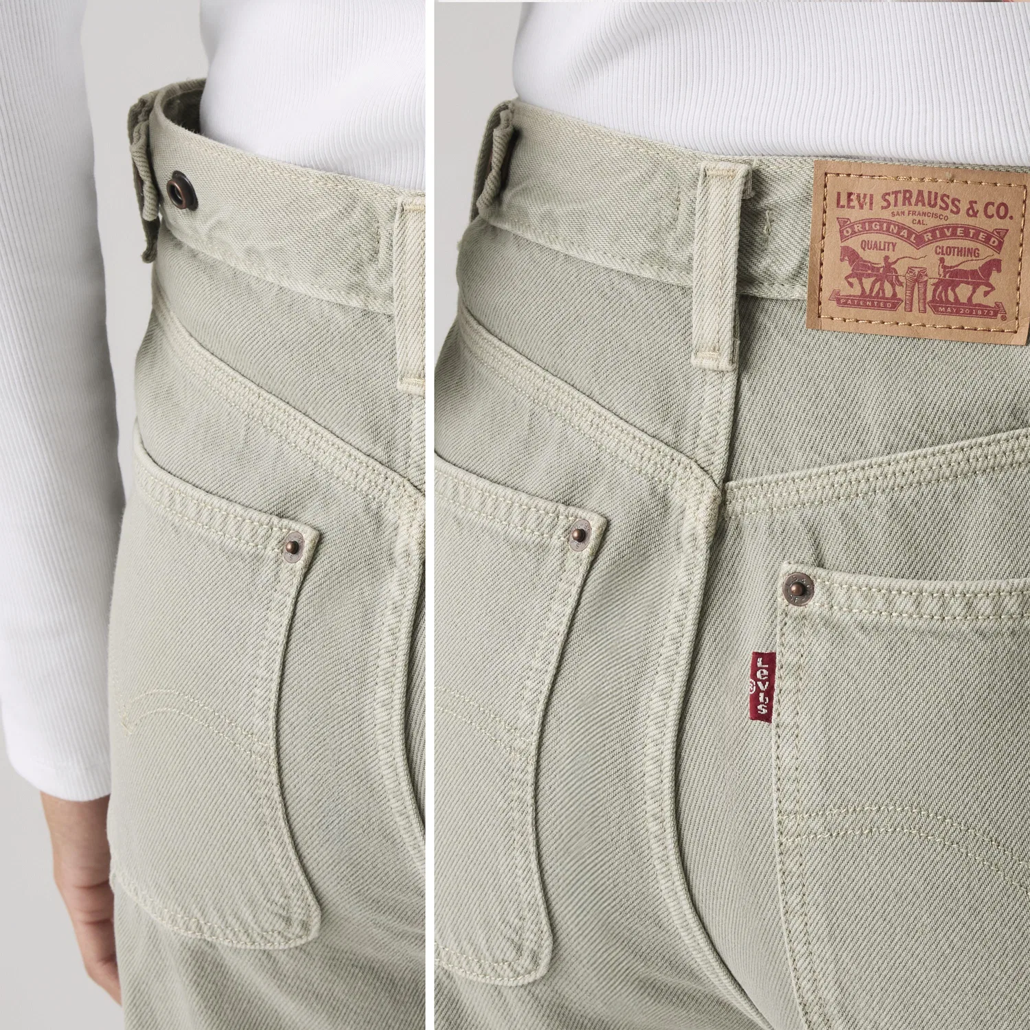 Легкие женские джинсы Cinch Baggy Carpenter Levi's, Green — фото 3
