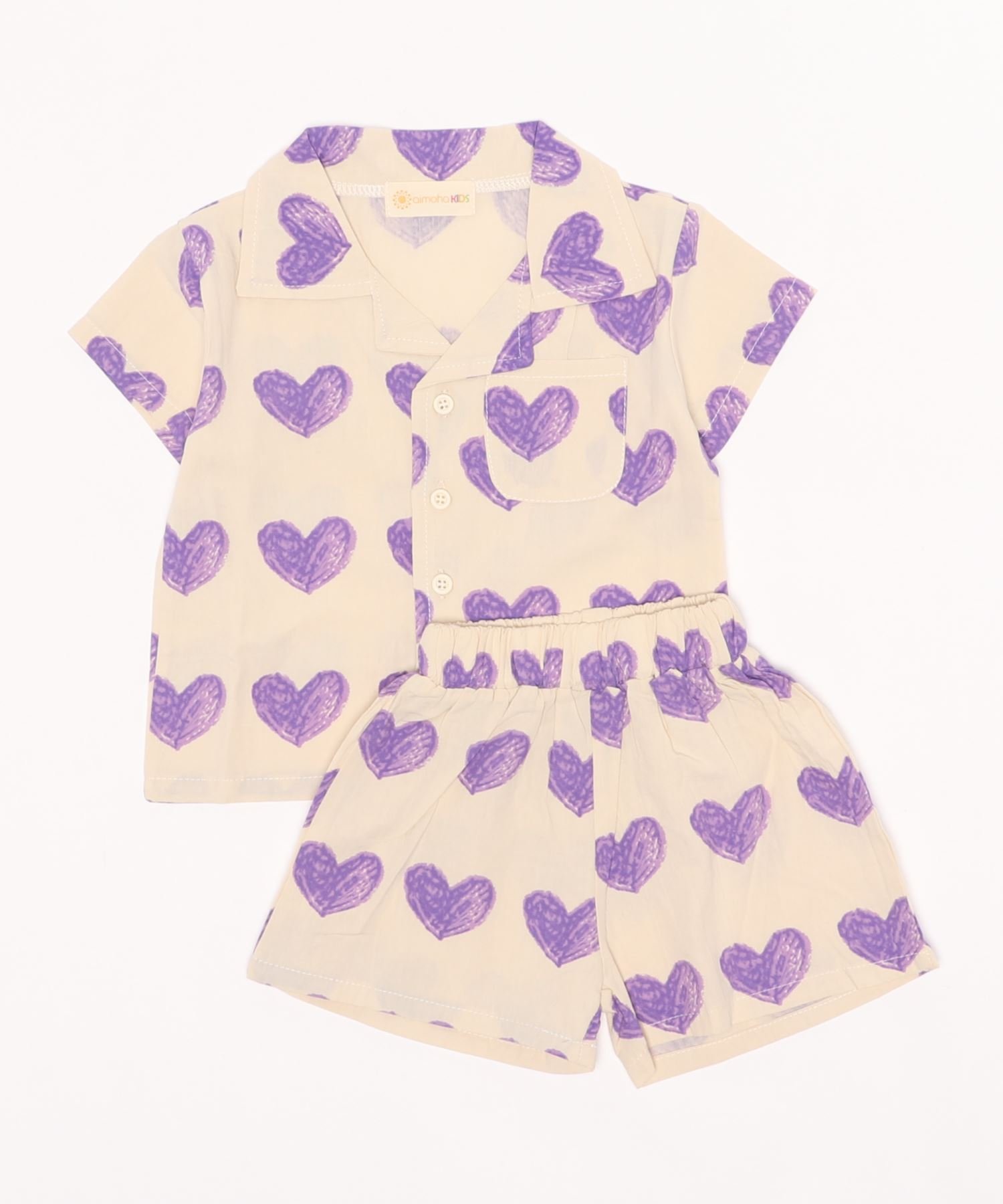 Костюм Набор узоров в виде сердечек Aimoha Kids, purple — фото 2