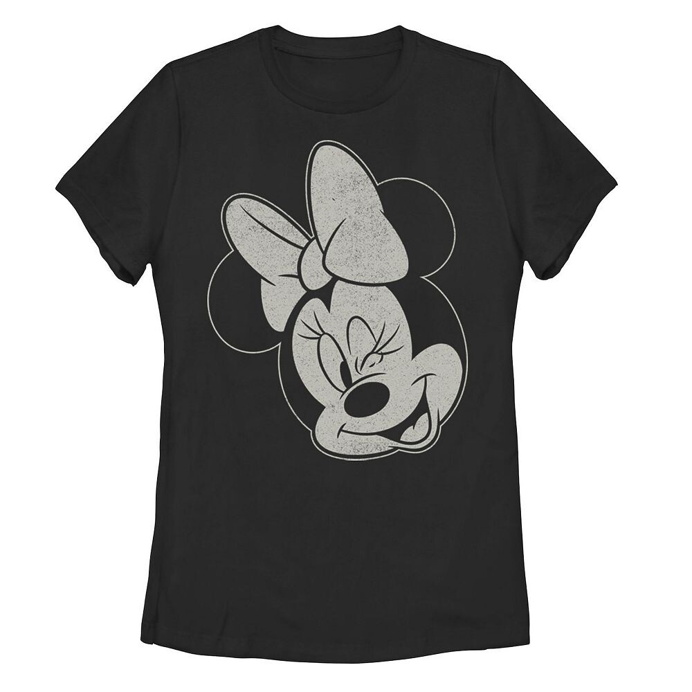

Детская футболка с рисунком подмигивающего персонажа Disney's Minnie Mouse Licensed Character, черный