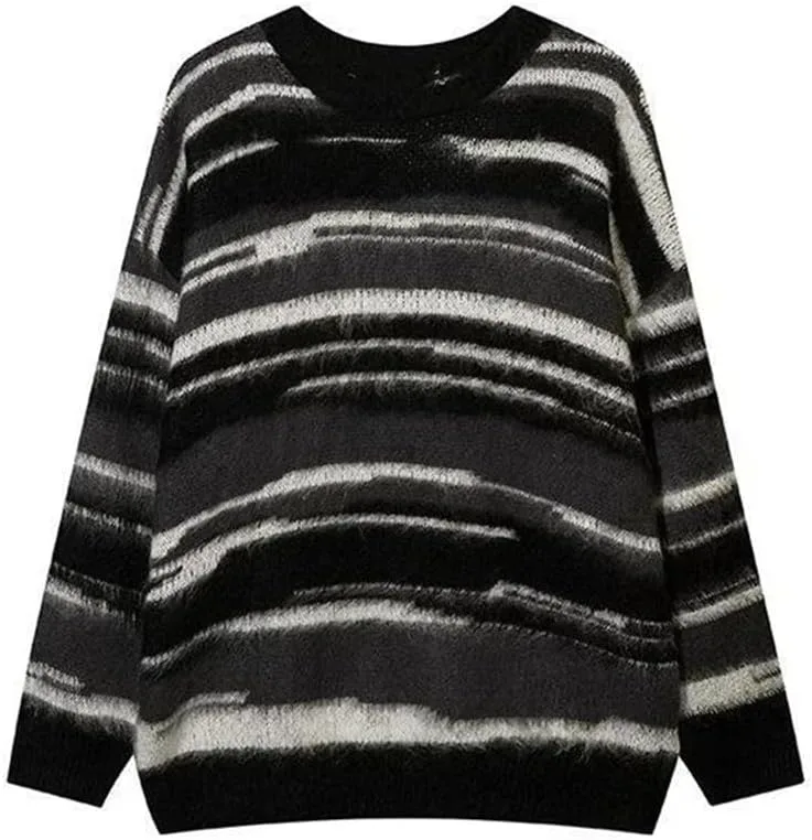 

Мужской свитер O Neck в винтажную полоску