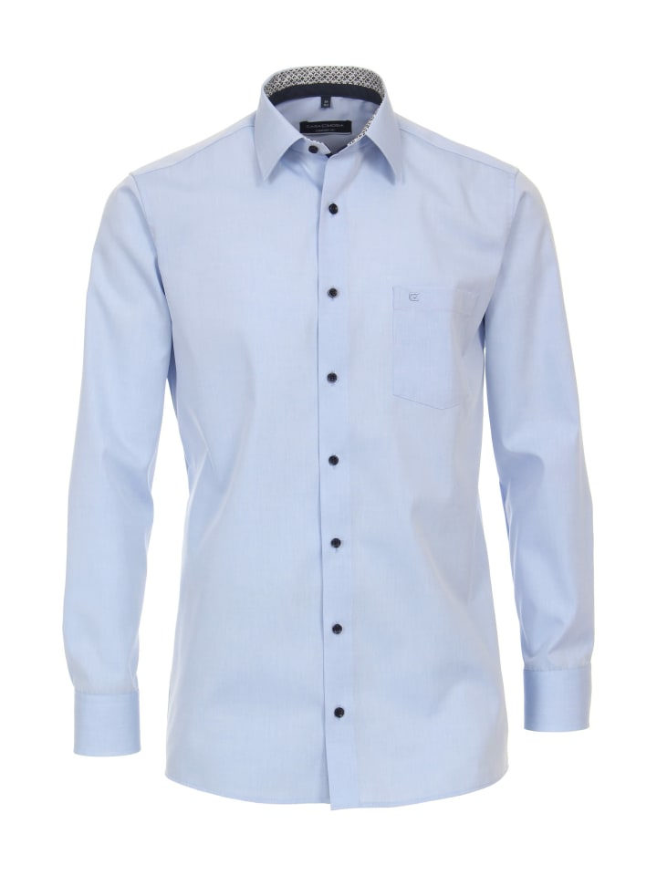 

Мужская деловая рубашка с длинными рукавами светло-синего цвета CASAMODA
