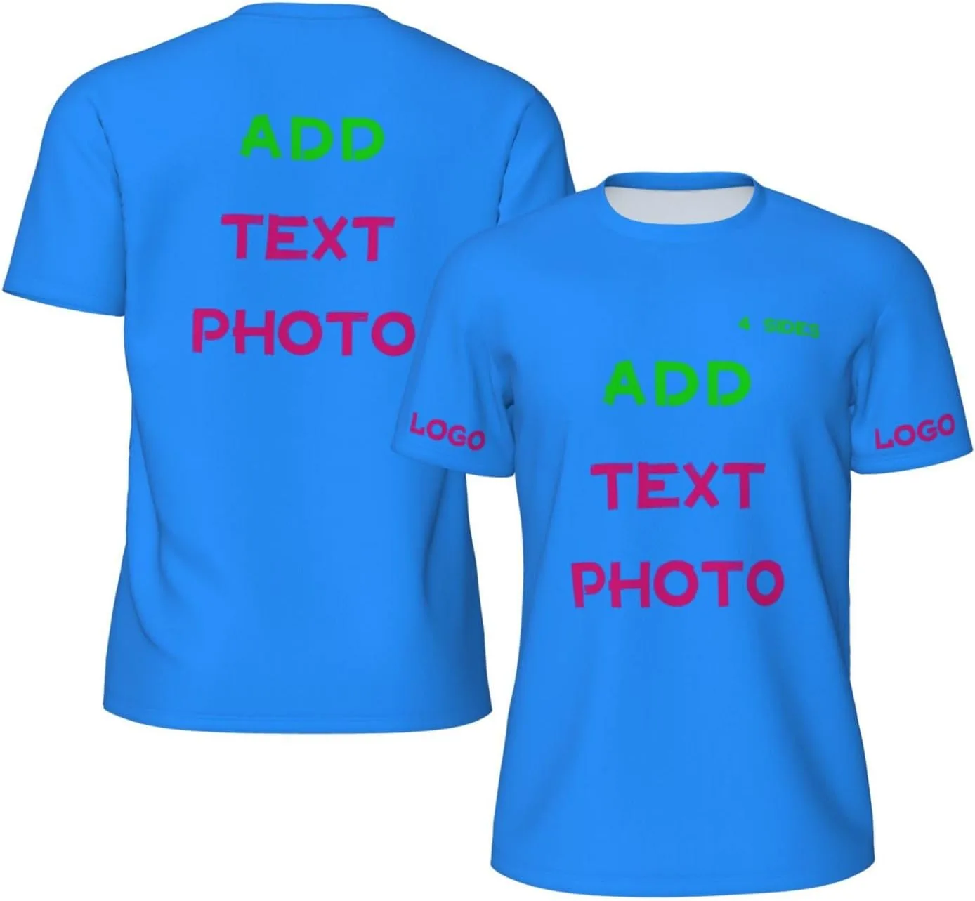 

Футболка Custom с принтом на 4 сторонах и логотипом