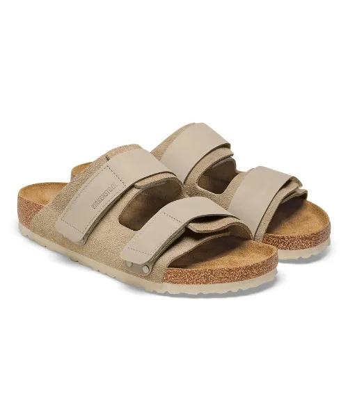 Унисекс сандалии из кожи BIRKENSTOCK Uji бежевые