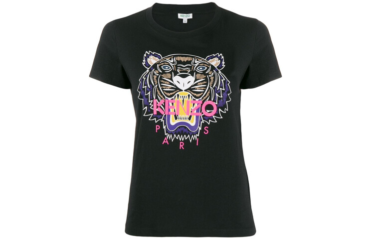 

Футболка женская Kenzo, черный / розовый