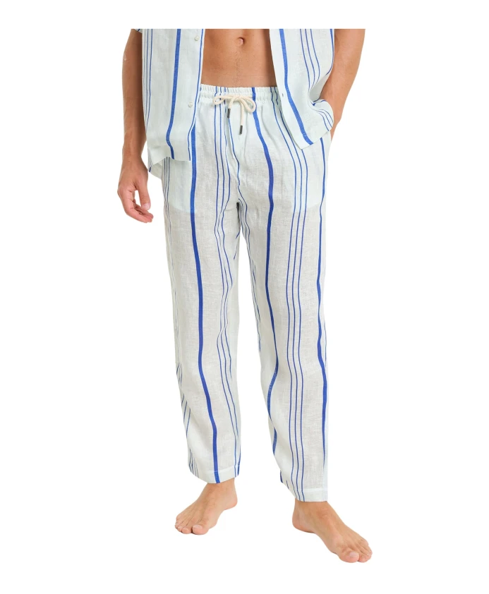 

Итальянские льняные брюки-штаны: классическая элегантность, сделано в Италии. Peninsula, мультиколор