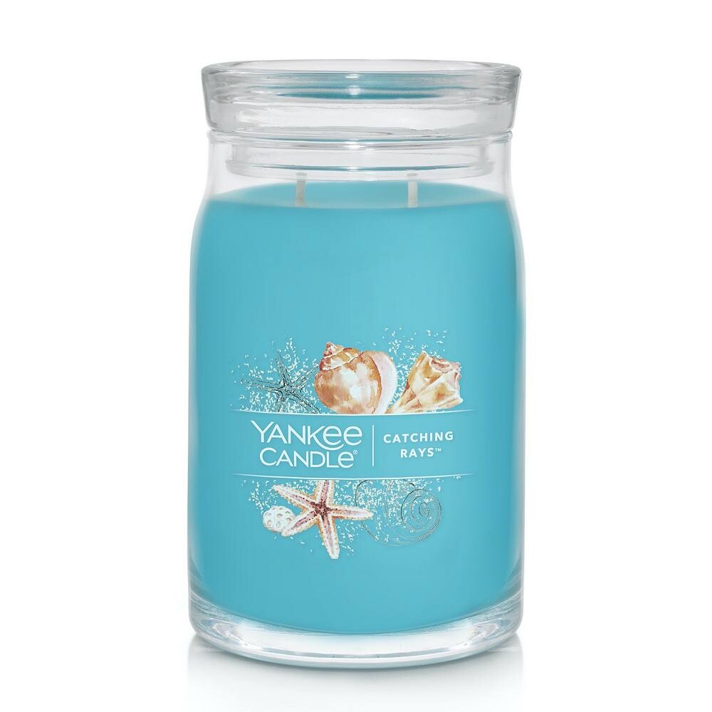 

Yankee Candle Catching Rays, 20 унций. Фирменная большая банка для свечей, цвет Medium Blue