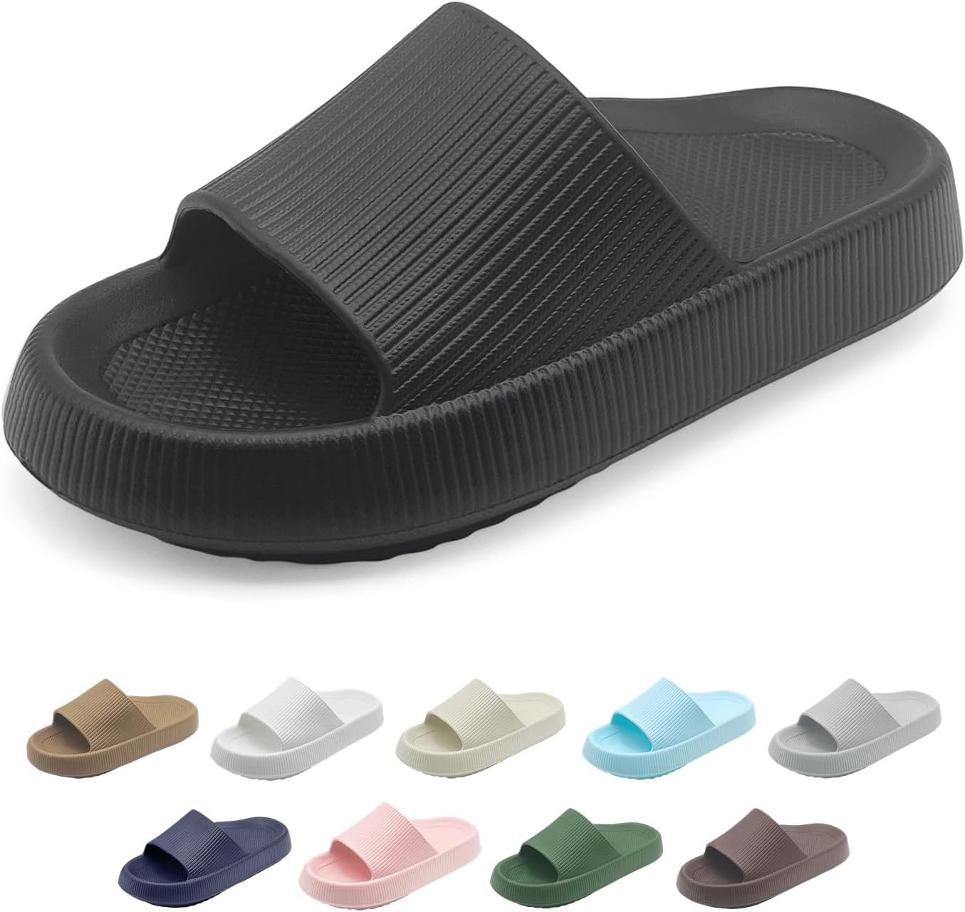 

Ортопедические сандалии rosyclo для женщин и мужчин, с поддержкой свода стопы, мягкие шлепанцы для восстановления, ортопедические, снимающие боль, удобные, легкие, с толстой подошвой, на плоской подошве, для лечения подошвенного фасциита, черный