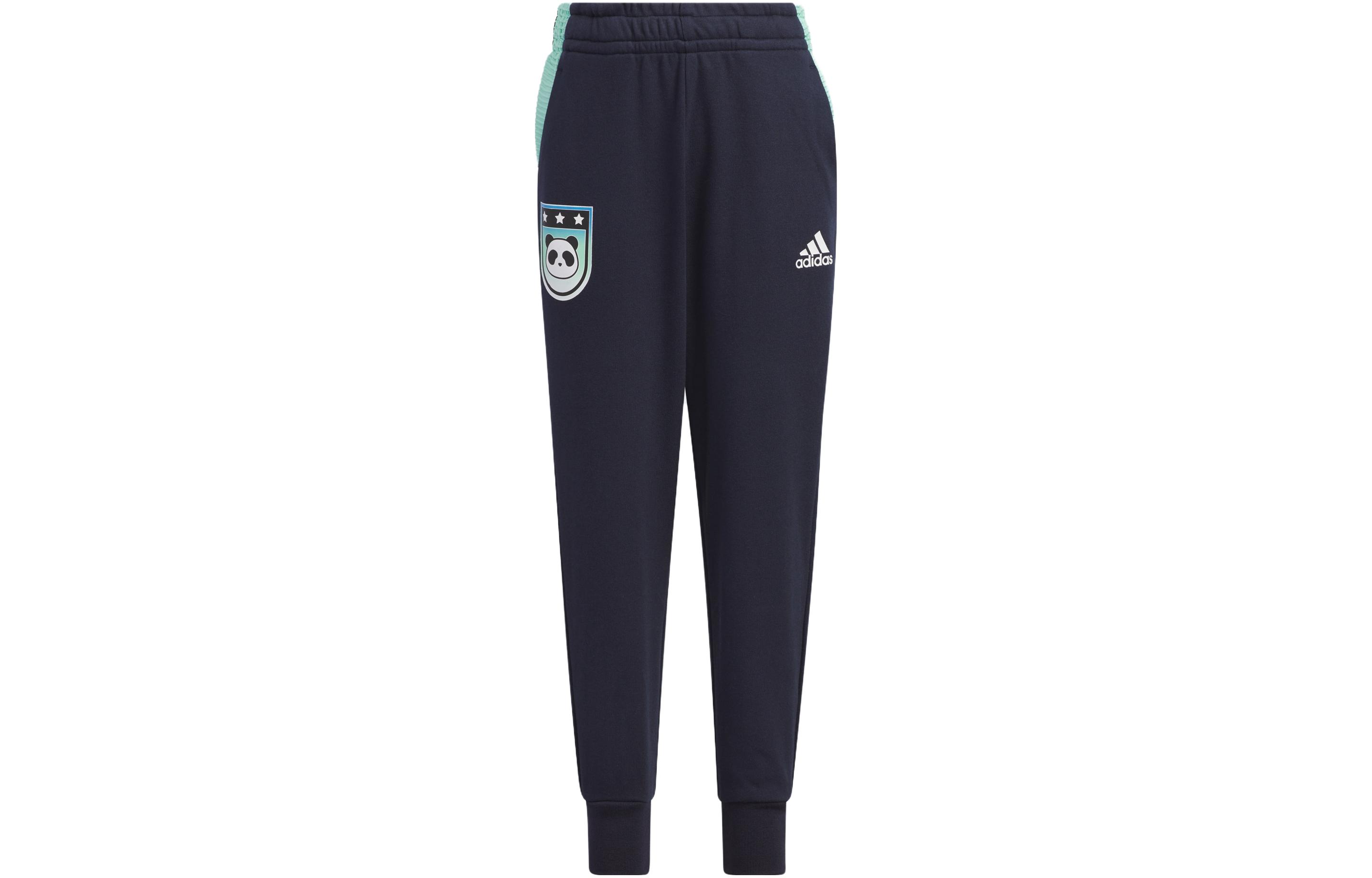 Спортивные трикотажные брюки унисекс простые зеленые Adidas — фото 2