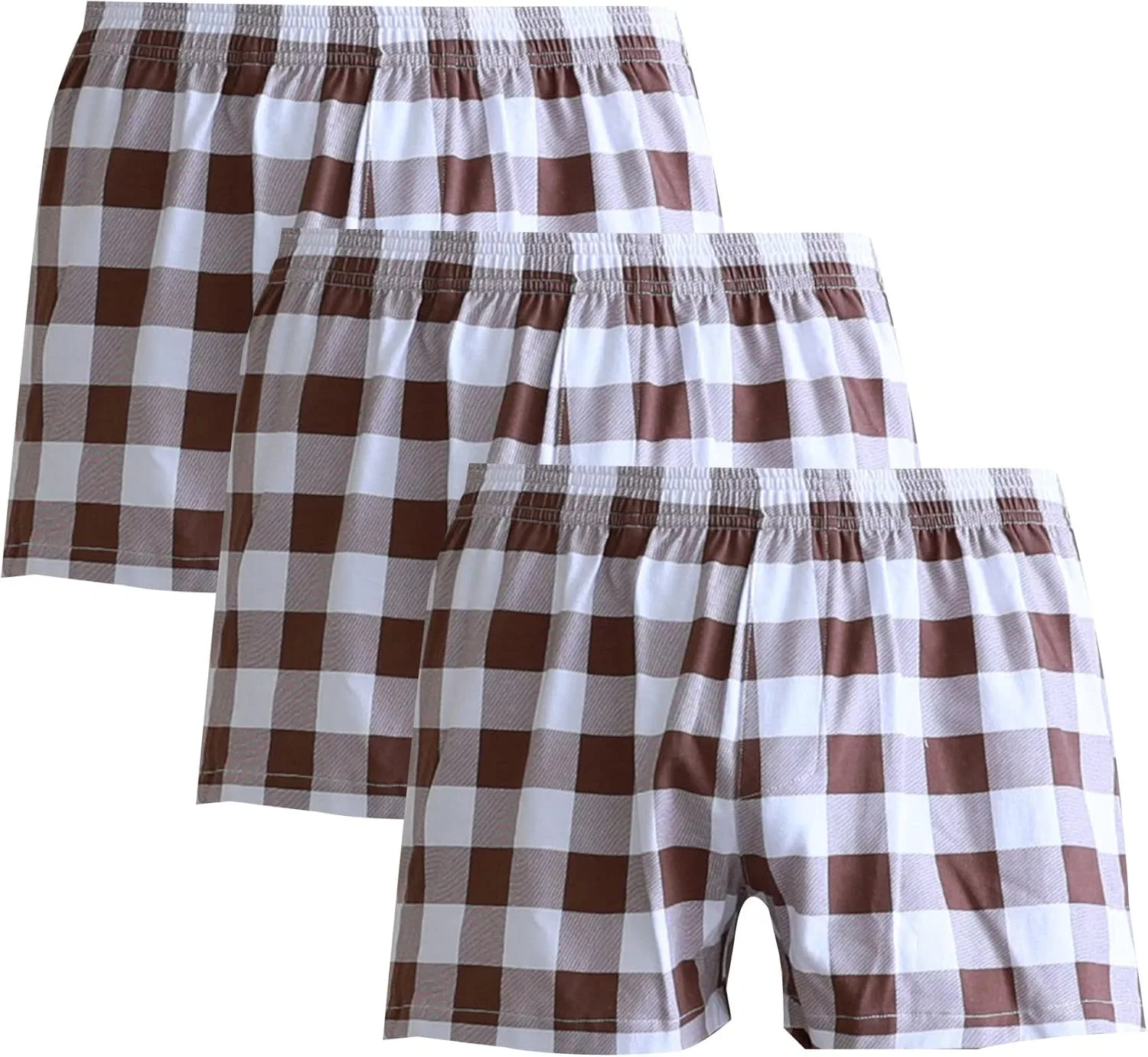 Боксеры хлопковые, 5 шт., Coffee-3pc