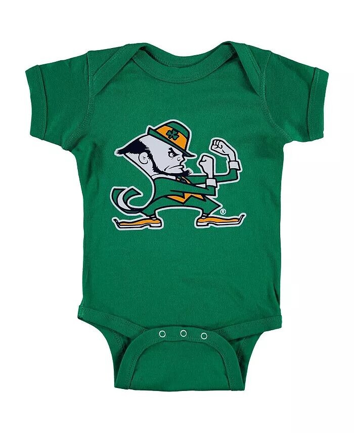 

Боди для мальчиков и девочек Kelly Green Notre Dame Fighting Irish с большим логотипом Two Feet Ahead