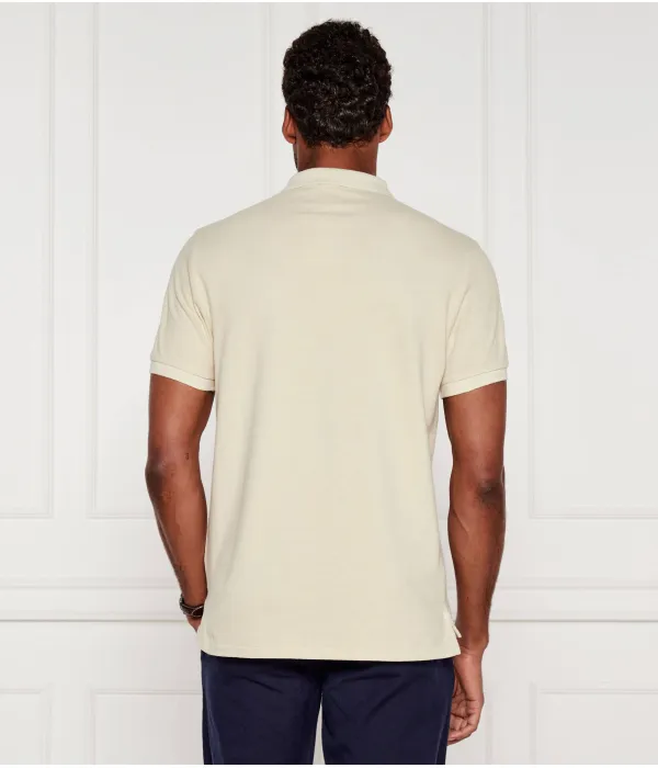 Футболка поло Slim fit Polo Ralph Lauren, бежевый — фото 4