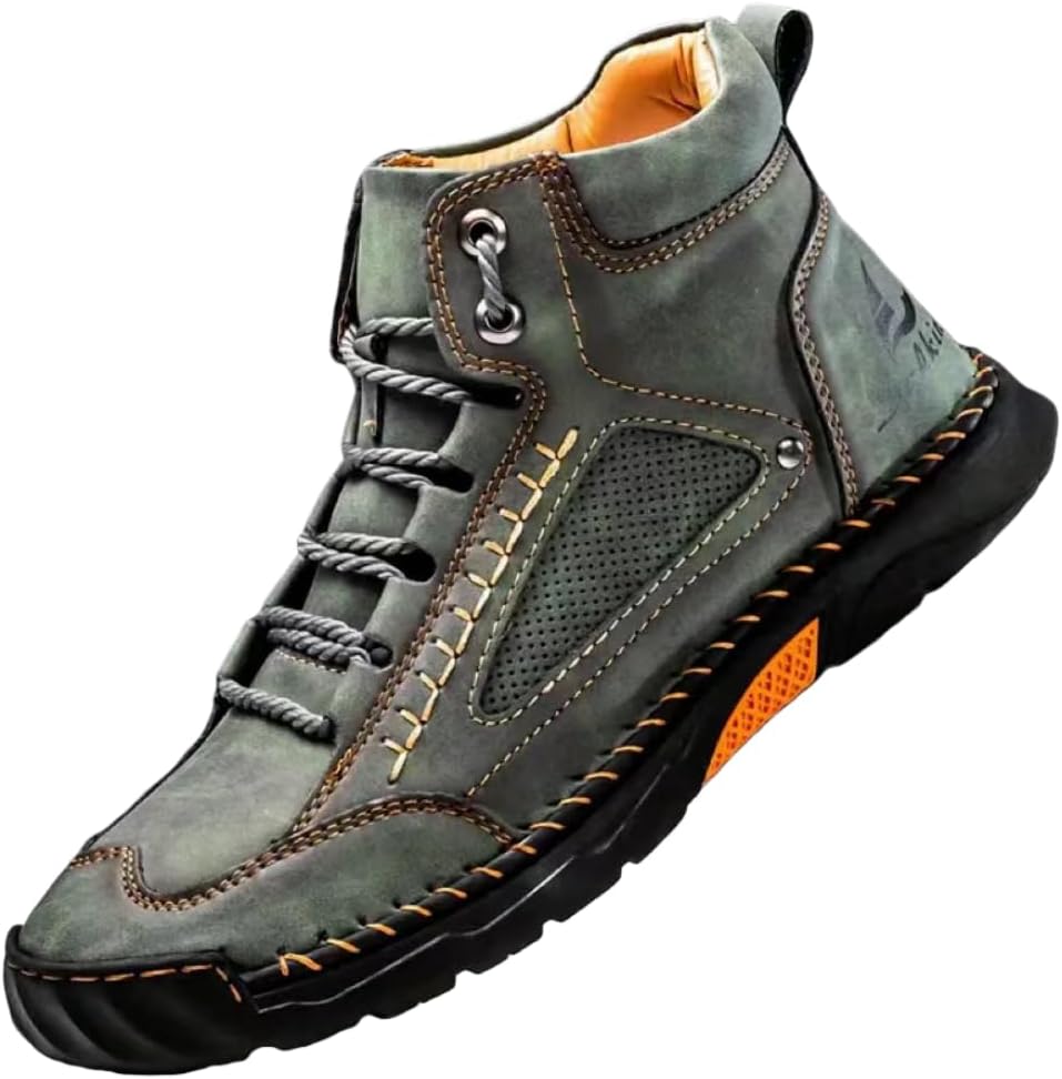 

Ковбойские сапоги Hhhchpm - мужские низкие сапоги в стиле вестерн с нескользящим квадратным носком, прочные и стильные, в классическом ретро-стиле, зеленый