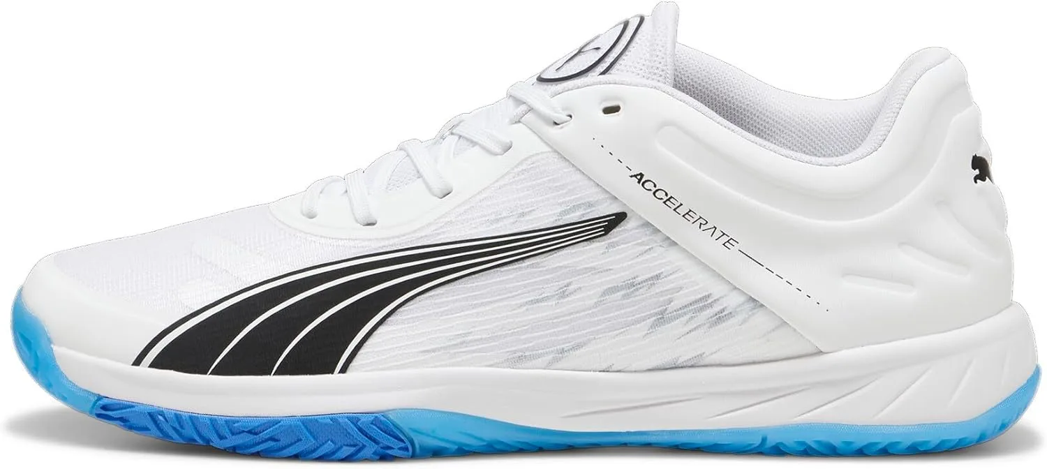 Кроссовки PUMA Unisex Accelerates Turbo для восстановления, белый/синий/голубой