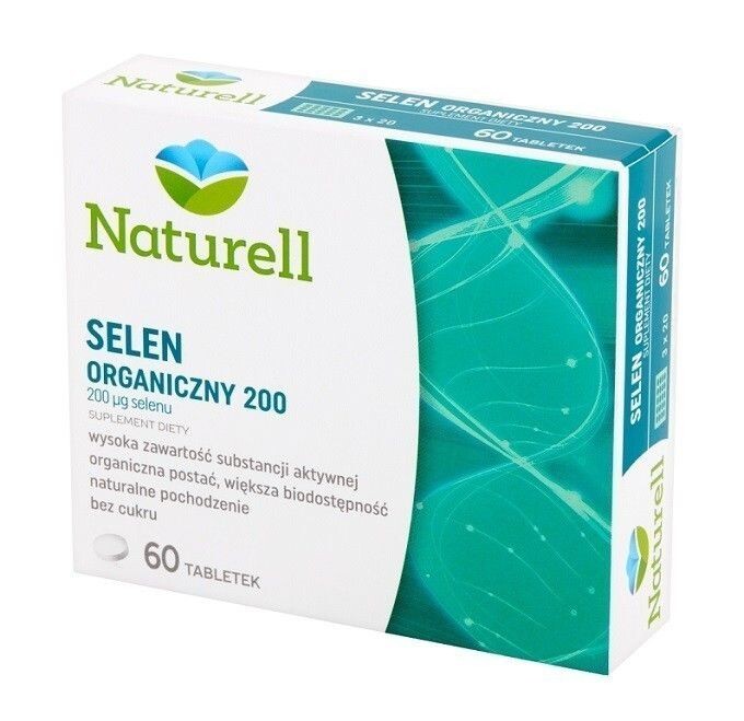 

Подготовка волос, кожи и ногтей Naturell Selen Organiczny 200 µg, 60 шт