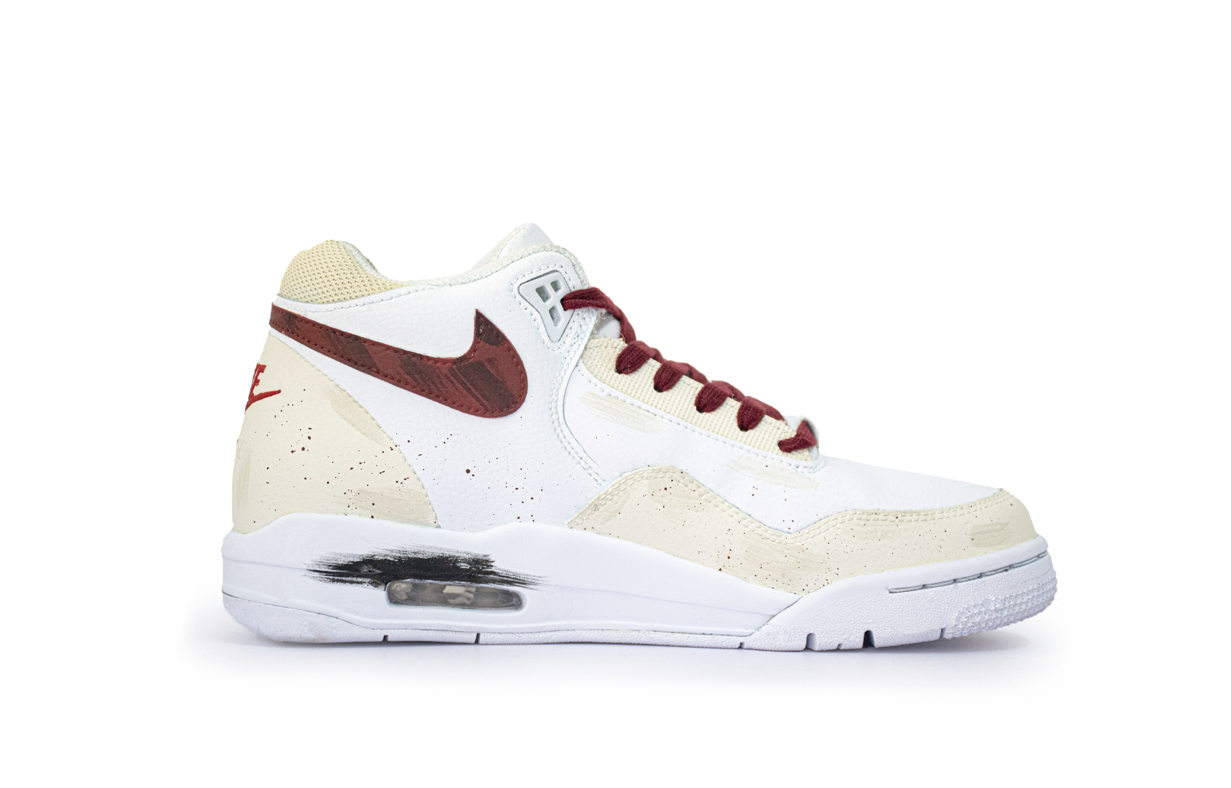 Nike Кроссовки Flight Legacy Billion Horses In The Lead Mid top Vintage Basketball Unisex White Red — фото 3