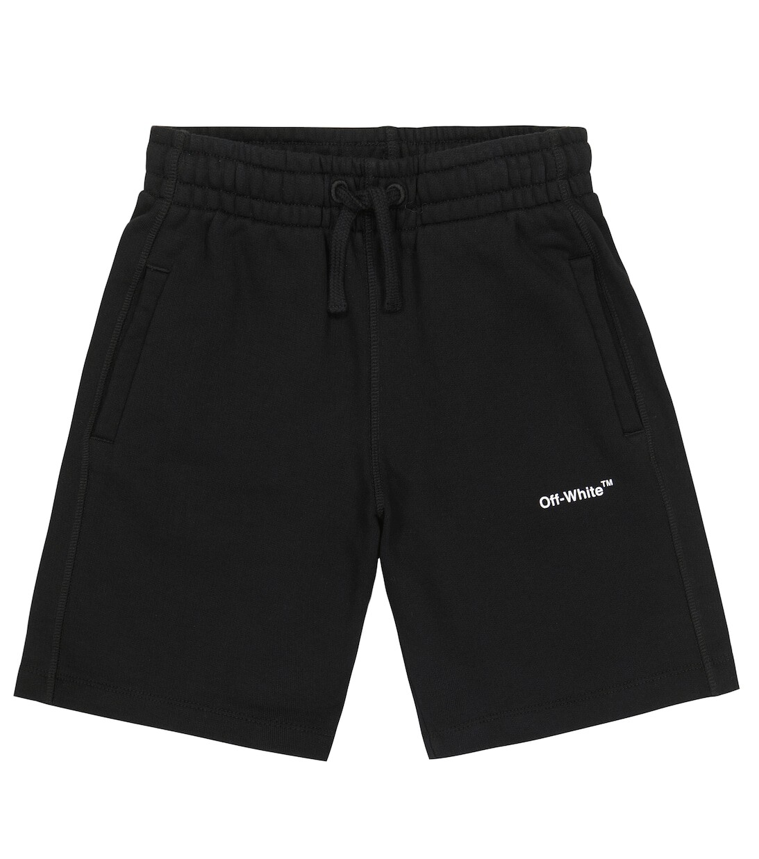 

Спортивные шорты из хлопкового джерси с логотипом Off-White, черный