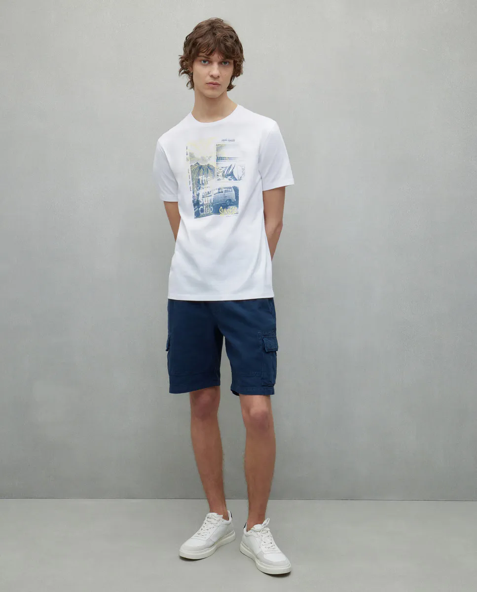 

Хлопковые шорты с несколькими карманами Easy Wear, синий