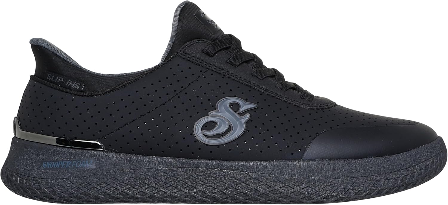 Мужские слипоны Skechers Snoop Vibez - удобные безручные Snooper, черный — фото 4