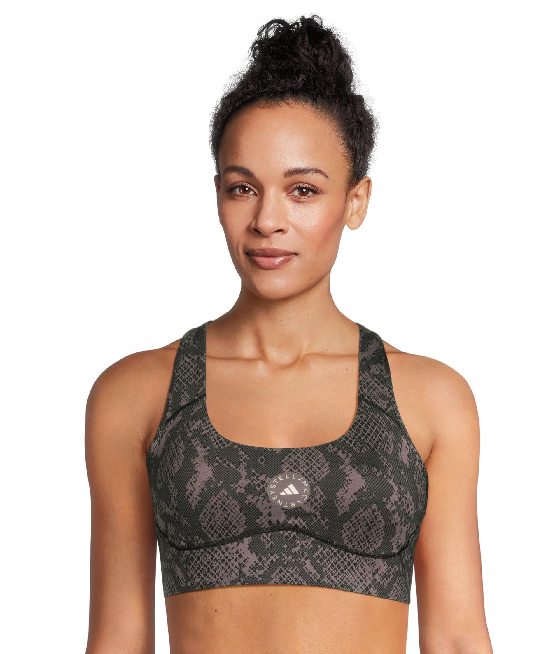 

Бюстгальтер adidas by Stella McCartney Power Impact Training Bra Medium Support Printed JW4542, цвет Charcoal Black