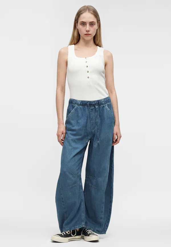 Джинсы Easy horseshoe relaxed fit Gap, medium indigo, средний индиго — фото 4