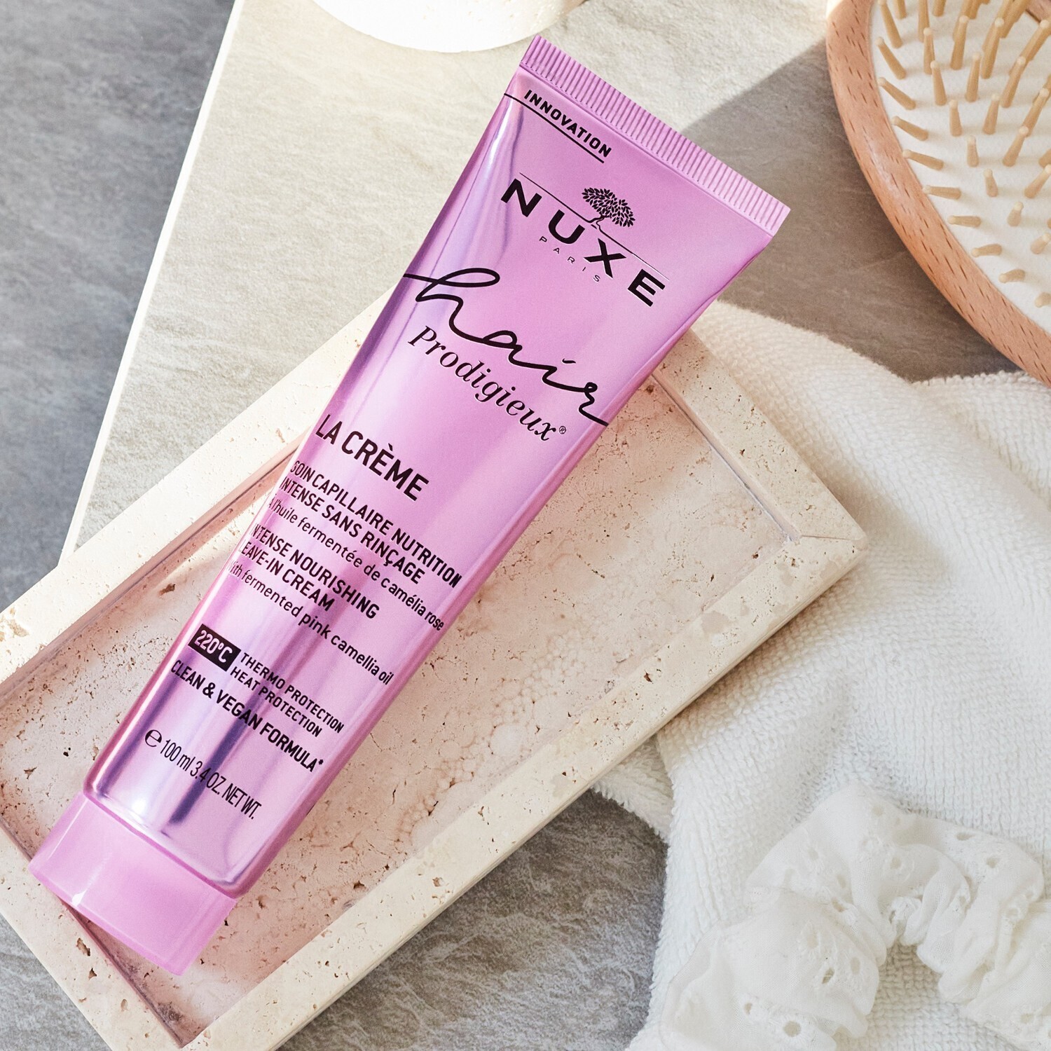 Крем для волос hair prodigieux intense nourishing leave-in cream 100ml Nuxe, объем 100 мл — фото 4