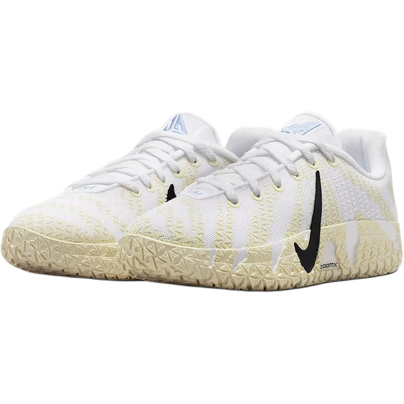 Детские баскетбольные кроссовки Ja Morant 3 Comfortable And Lightweight Low top Nike, White/Black/Coconut Milk/Desert Khaki — фото 4