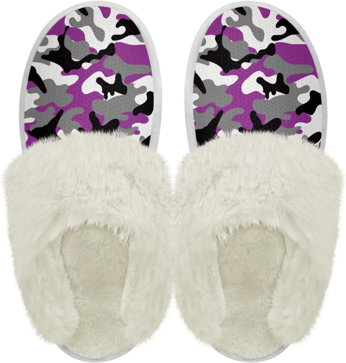 

Тапочки Chaqlin Fuzzy с пушистым краем для дома, унисекс, уютные, мягкие с эффектом памяти, зимние, теплые, с противоскользящей толстой подошвой, для дома и улицы, белый