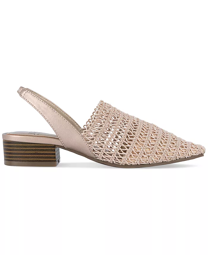 Женские балетки Carolton Woven с ремешком на пятке Jones New York, золотой — фото 2