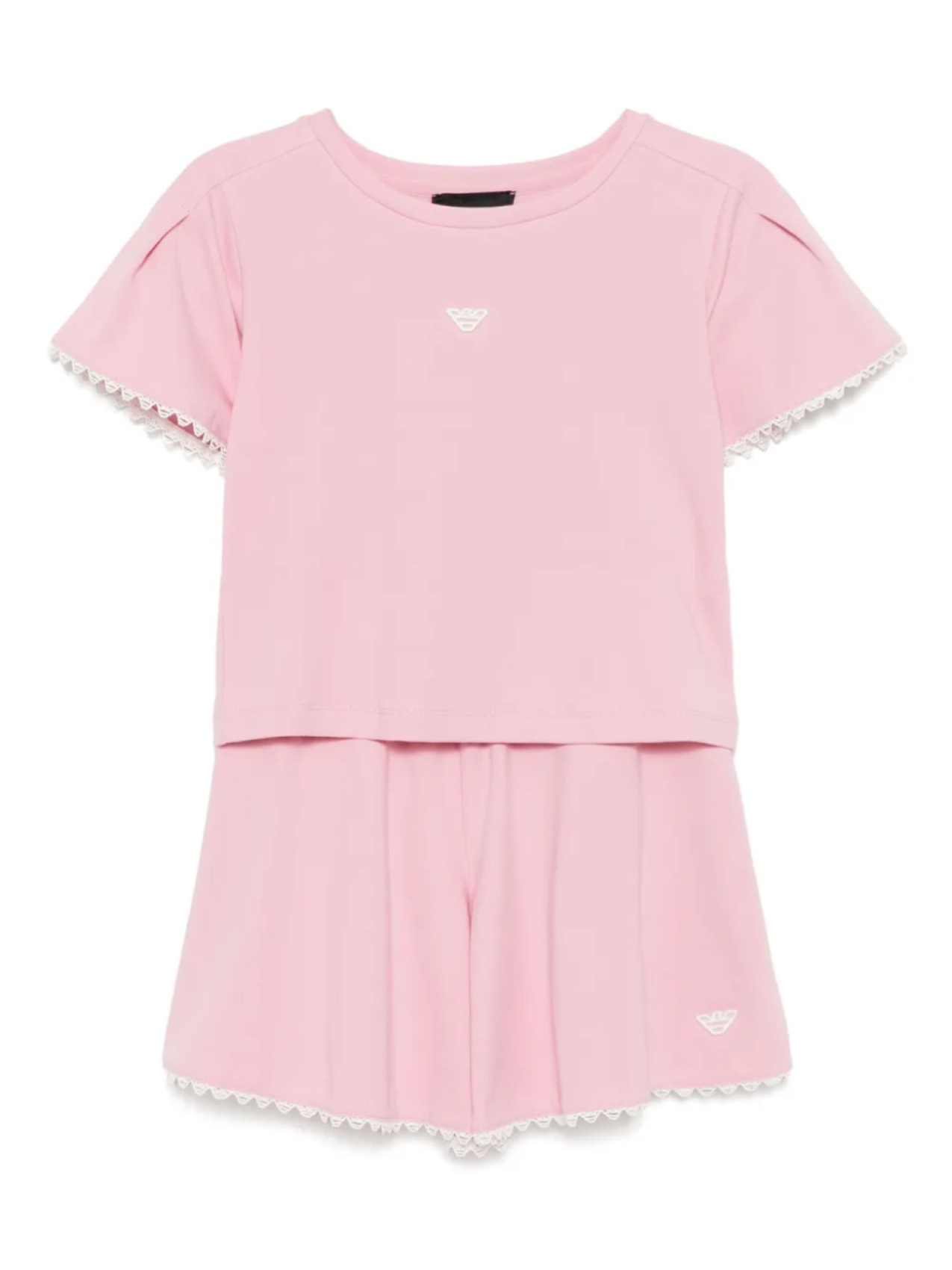 

Emporio Armani Kids спортивный костюм с вышитым логотипом, розовый